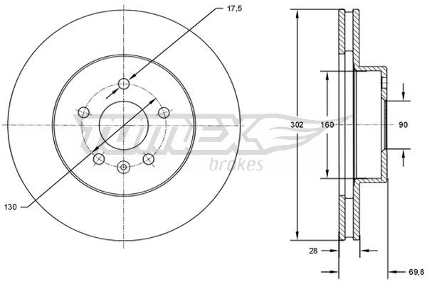 TOMEX Brakes Bremsscheibe